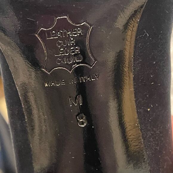 Vera Wang Authentic Lace Up Back Satin Pumps Pointed Toe Black Size 8 - Picture 7 of 9